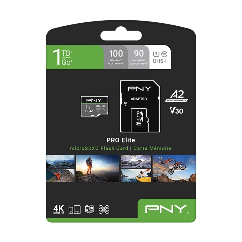 PNY PRO Elite 1TB microSD Card with Adapter