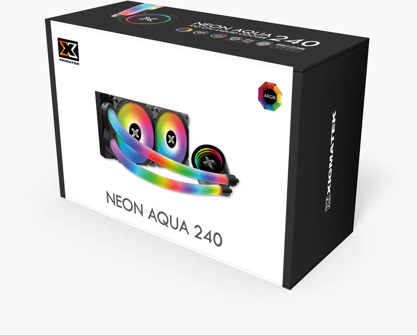 Xigmatek Neon Aqua 240 ARGB AIO Liquid Cooler 3Yr Wty