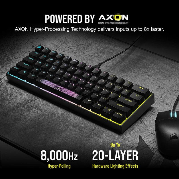CORSAIR K65 RGB MINI 60% Mechanical Gaming Keyboard - Black
