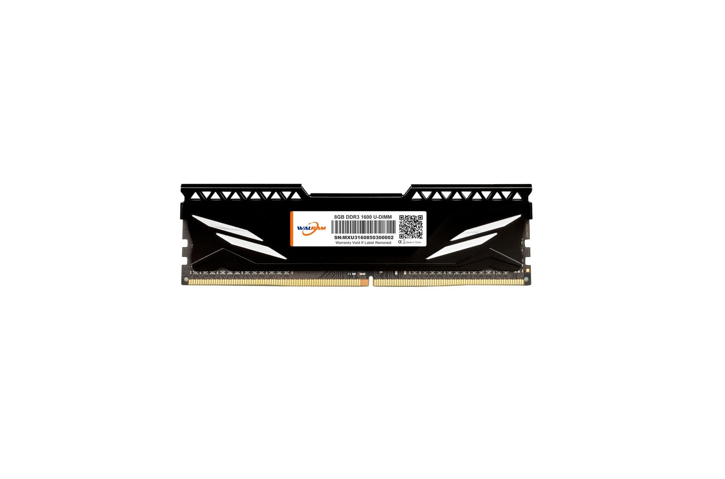 8GB 1600mhz Walram DDR3 DIMM RAM with Heatsink - Black