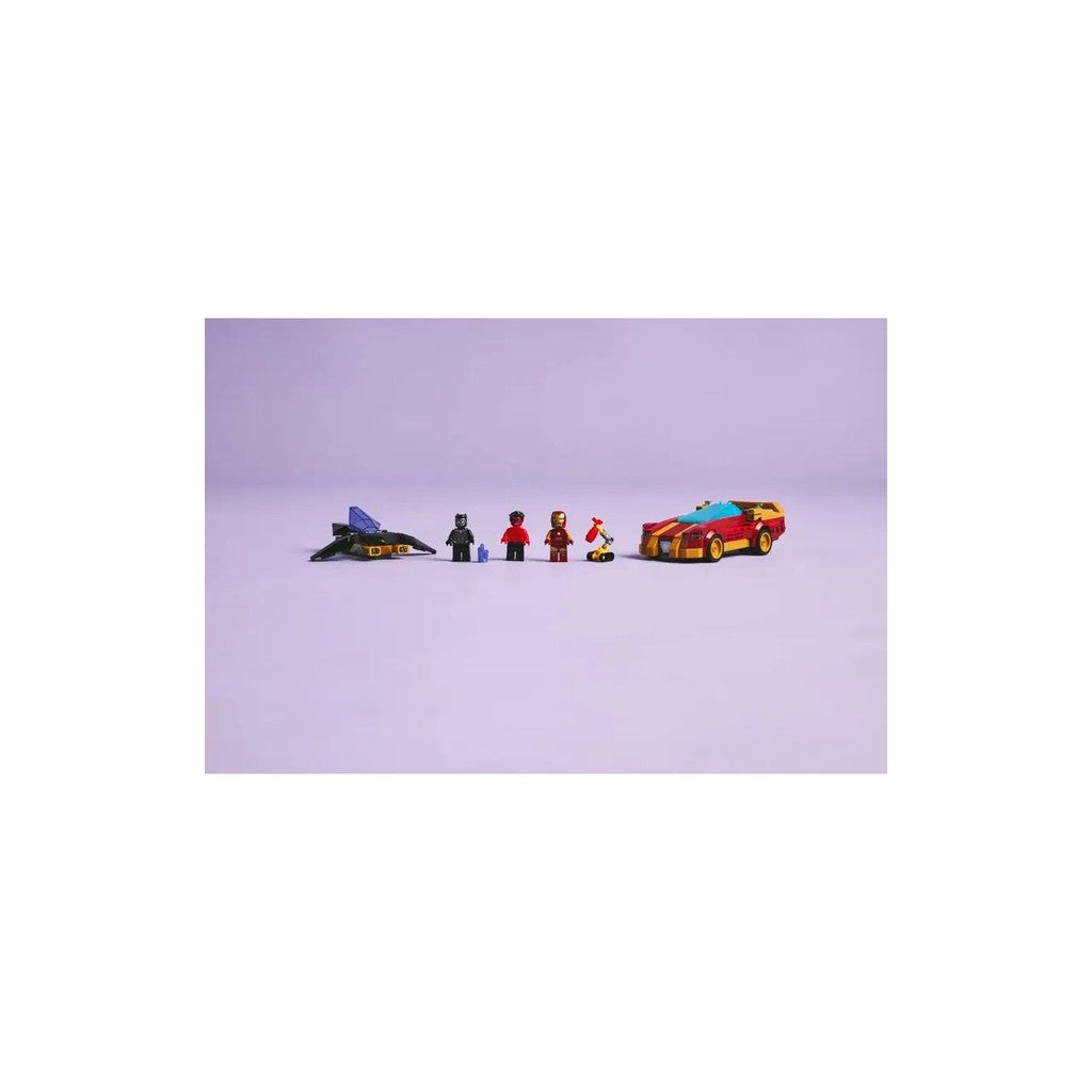 LEGO Marvel 76310 Iron Man Car & Black Panther vs. Red Hulk