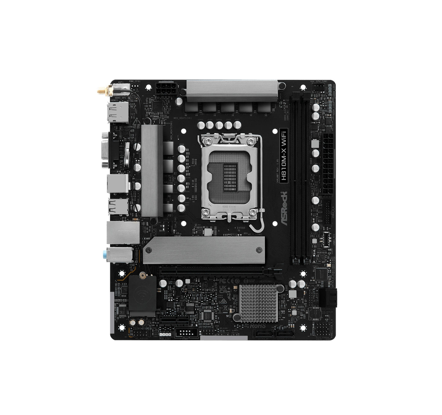 ASRock H810M-X WiFi LGA1851 mATX Motherboard