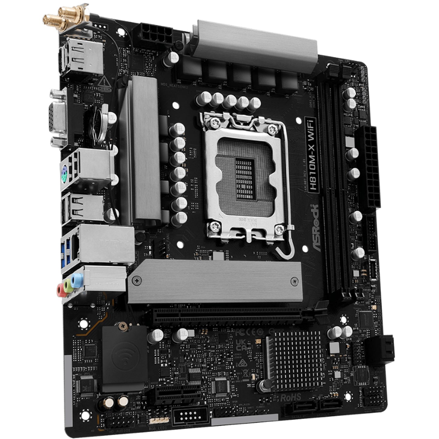 ASRock H810M-X WiFi LGA1851 mATX Motherboard
