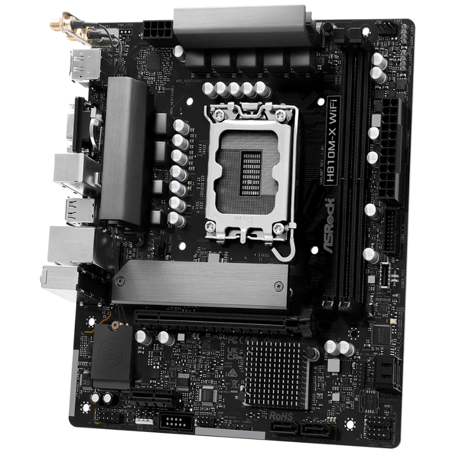 ASRock H810M-X WiFi LGA1851 mATX Motherboard