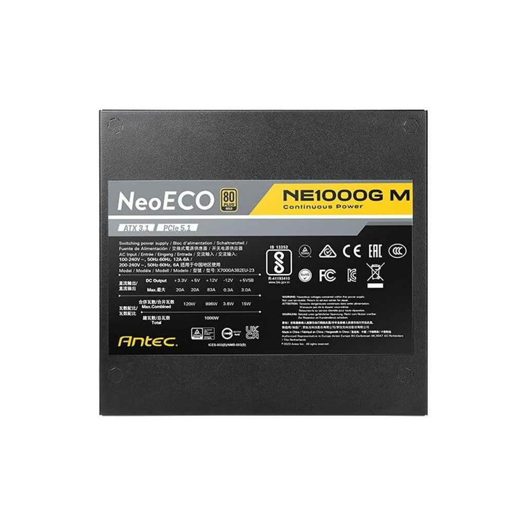 Antec NeoECO NE1000G M 1000W 80 Plus Gold Modular ATX 3.0 PSU