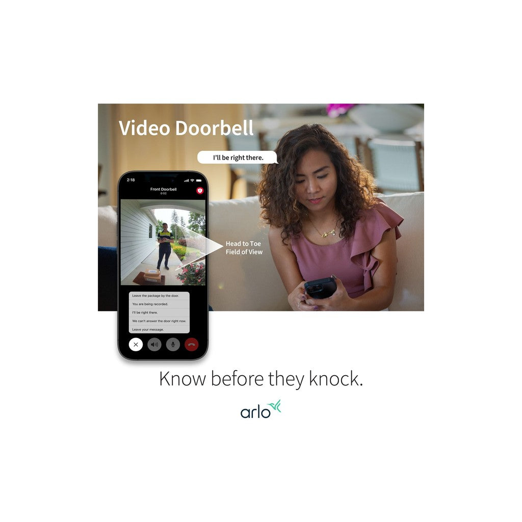 Arlo Essential (2nd Gen) 2K Outdoor Video Doorbell