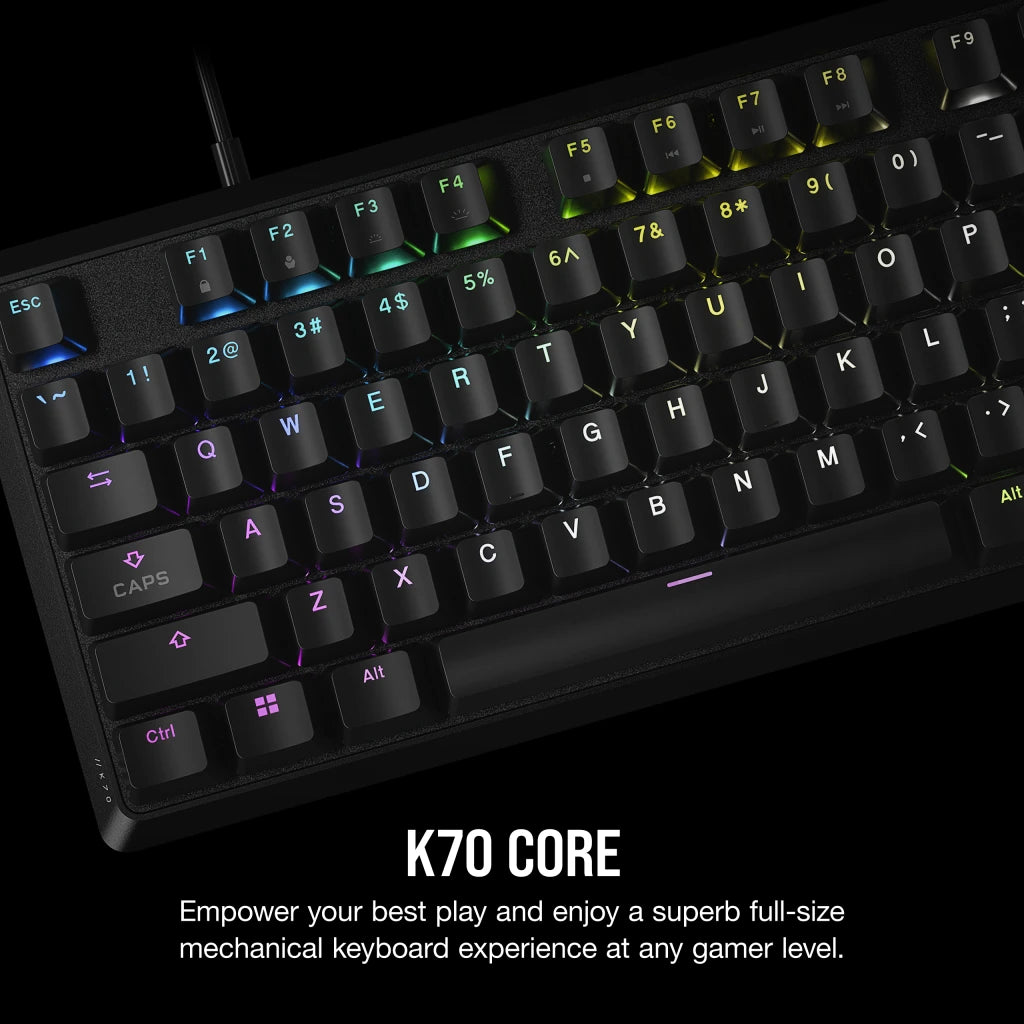 CORSAIR K70 CORE RGB MECHANICAL GAMING KEYBOARD - Black
