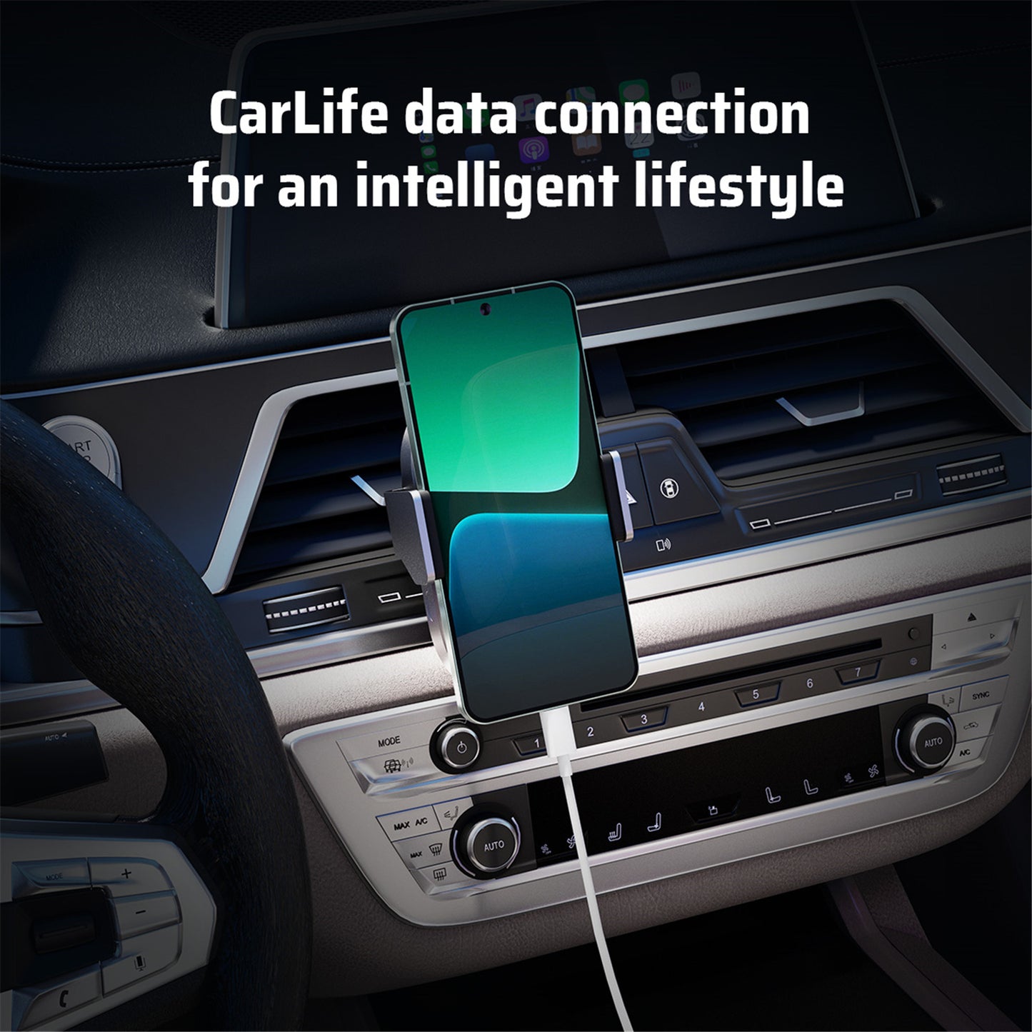 CUKTECH 60W 3A 0.5m USB-C to USB-C Fast Charge Cable - White