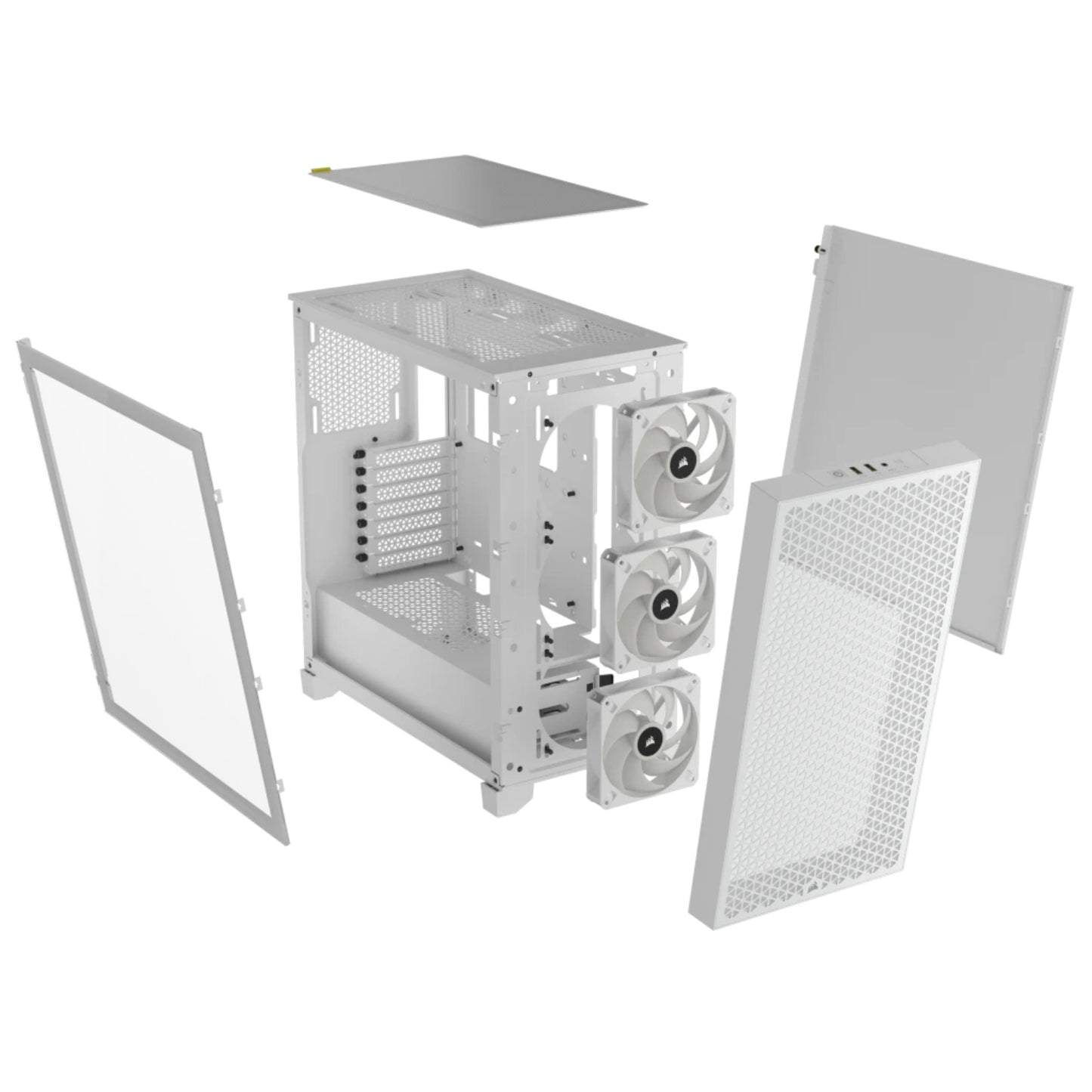Corsair 3000D RGB White ATX Mid Tower Tempered Glass Gaming Case