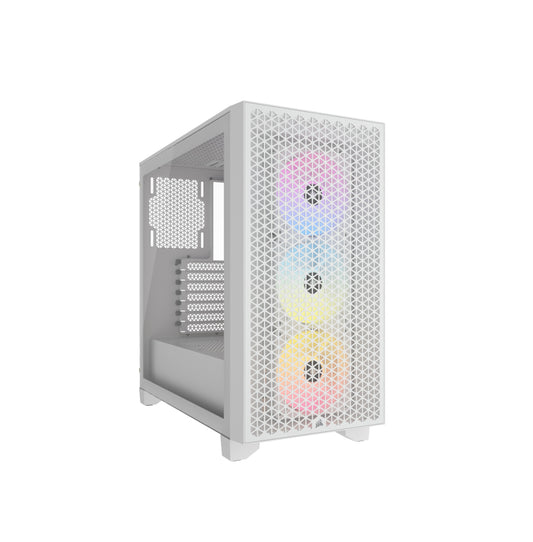 Corsair 3000D RGB White ATX Mid Tower Tempered Glass Gaming Case