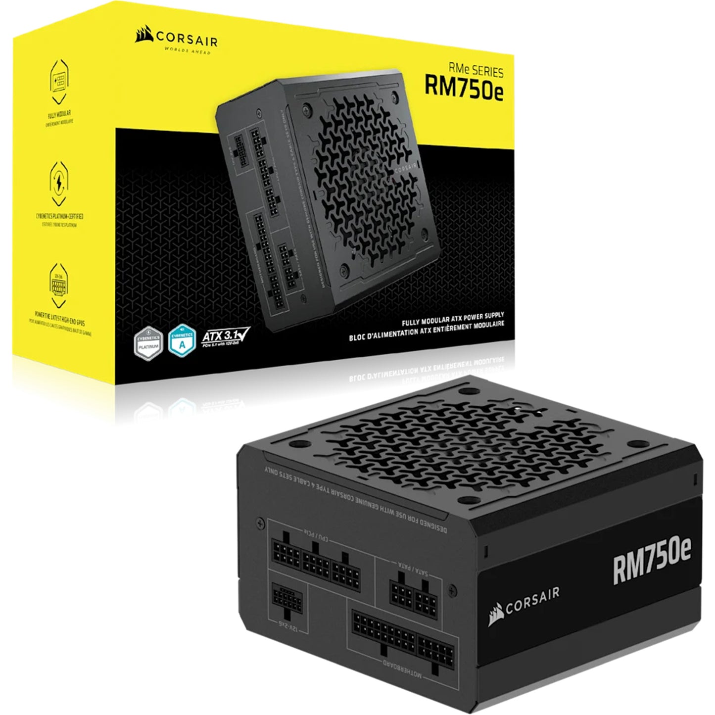 Corsair RM750e 750w ATX 3.1 80 Plus Gold Fully Modular ATX PSU