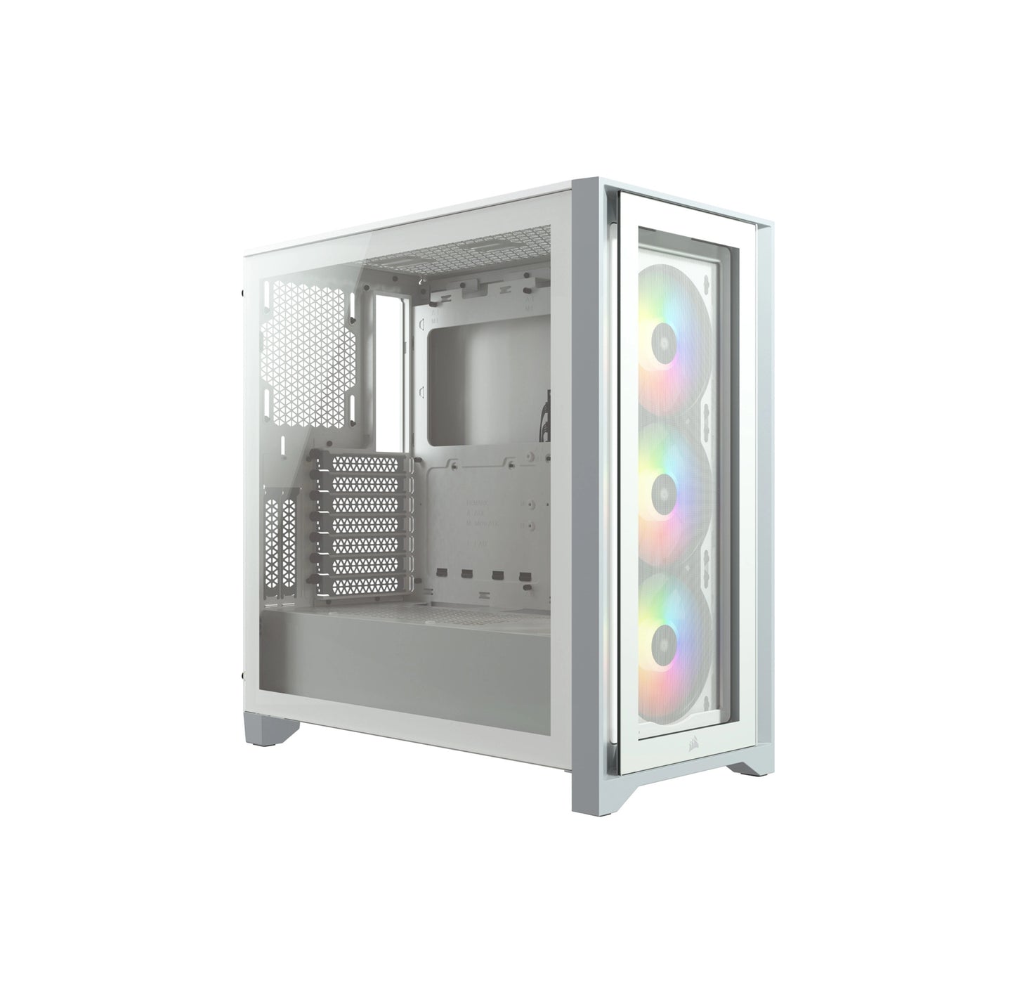 Corsair iCUE 4000X RGB White ATX Mid Tower Tempered Glass Gaming Case
