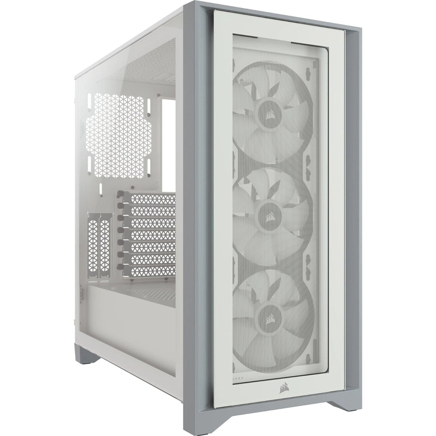 Corsair iCUE 4000X RGB White ATX Mid Tower Tempered Glass Gaming Case