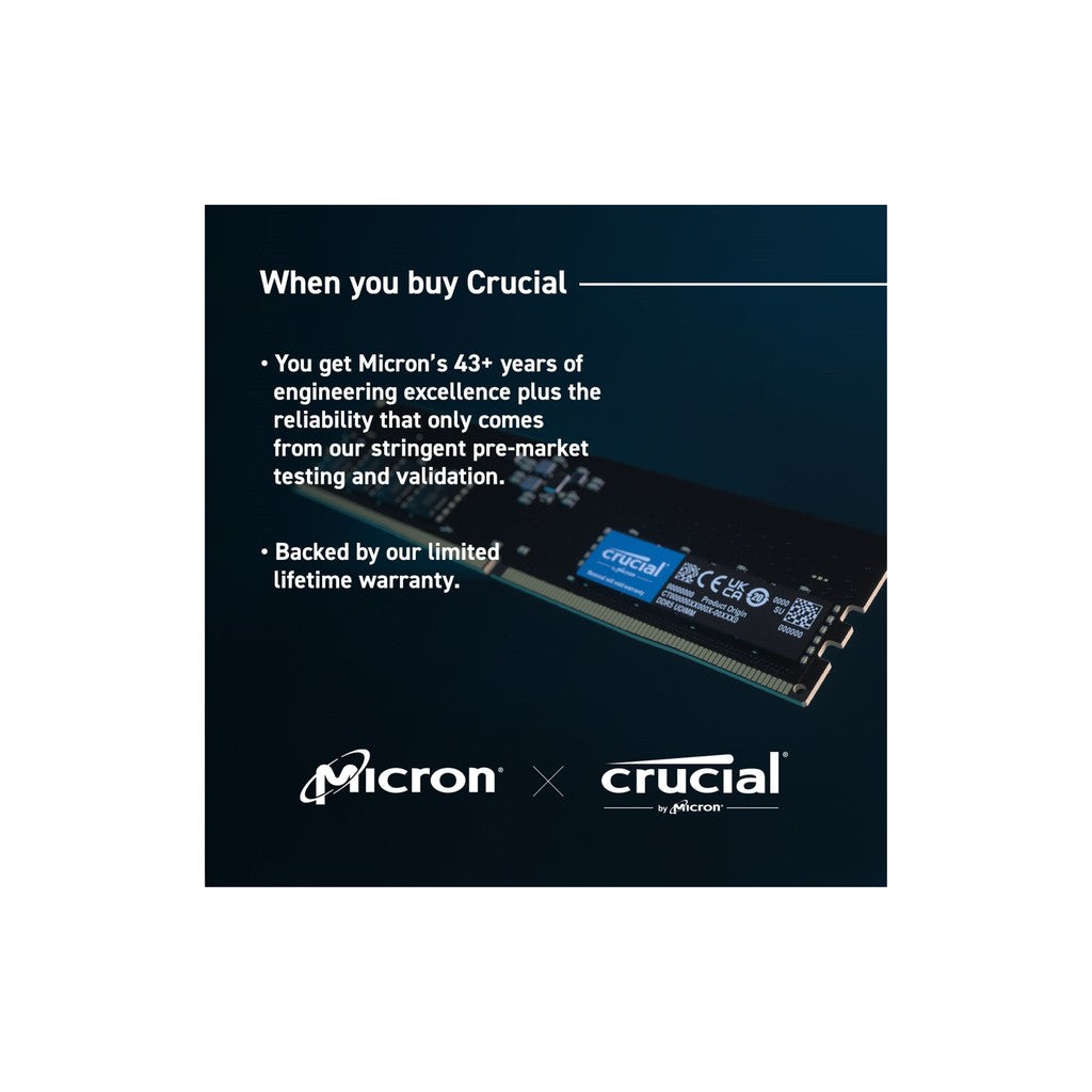 32GB (2x16) 4800mhz Crucial DDR5 DIMM RAM