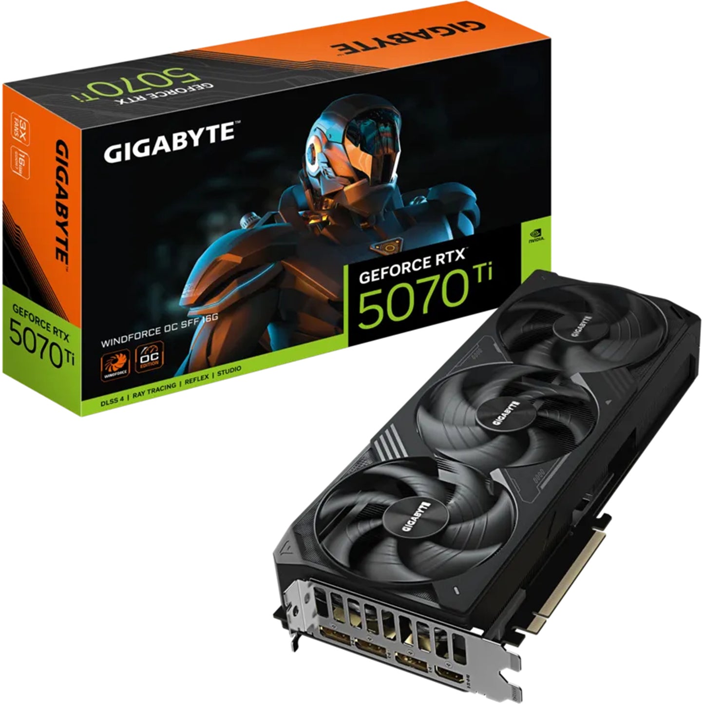 Gigabyte NVIDIA GeForce RTX 5070 Ti WINDFORCE OC 16GB GDDR7 Graphics Card