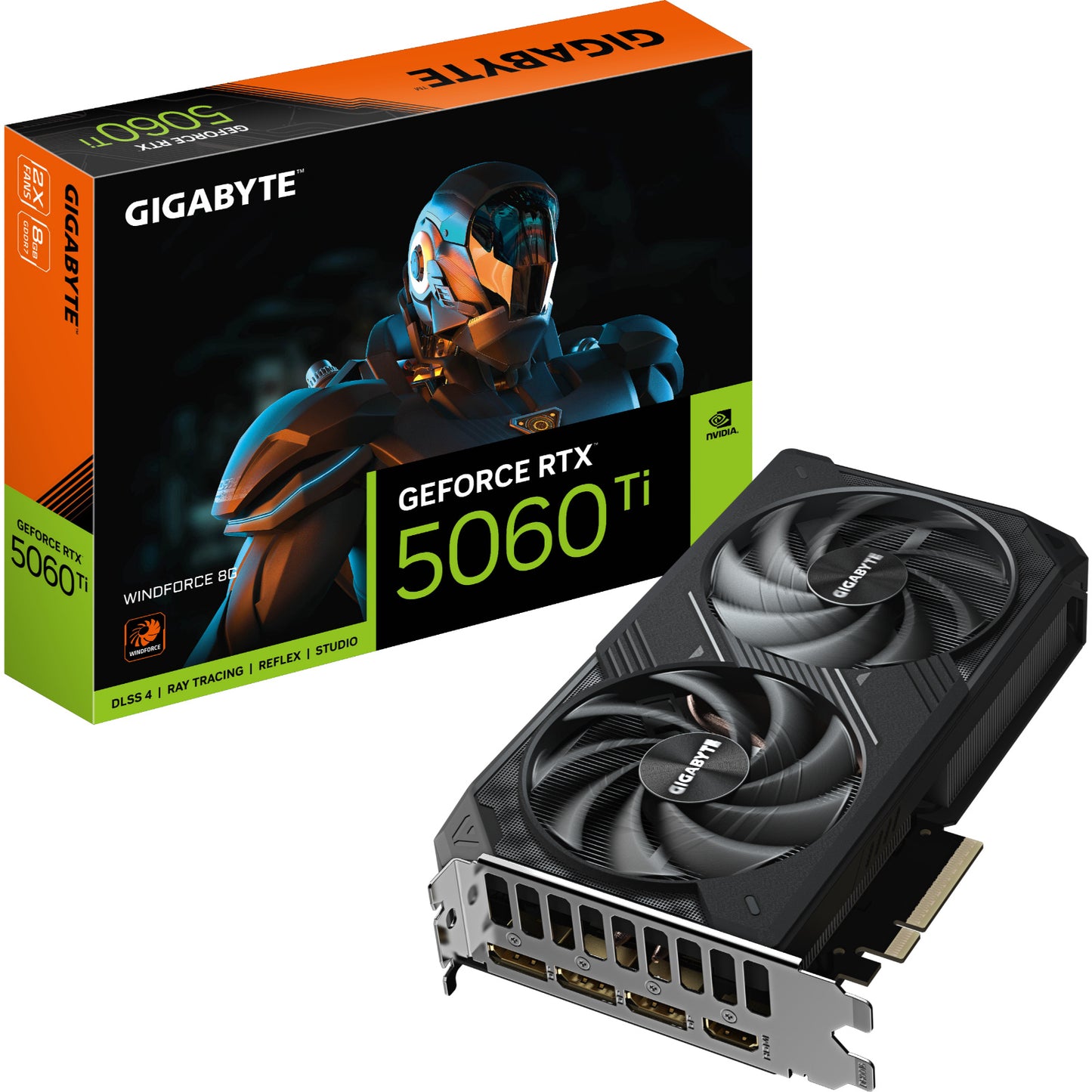 Gigabyte NVIDIA GeForce RTX 5060 Ti WINDFORCE 8GB GDDR7 Graphics Card
