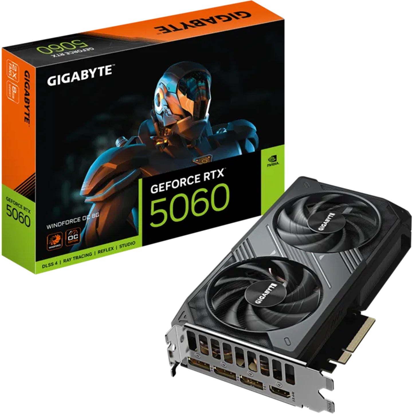 Gigabyte NVIDIA GeForce RTX 5060 WINDFORCE OC 8GB GDDR7 Graphics Card