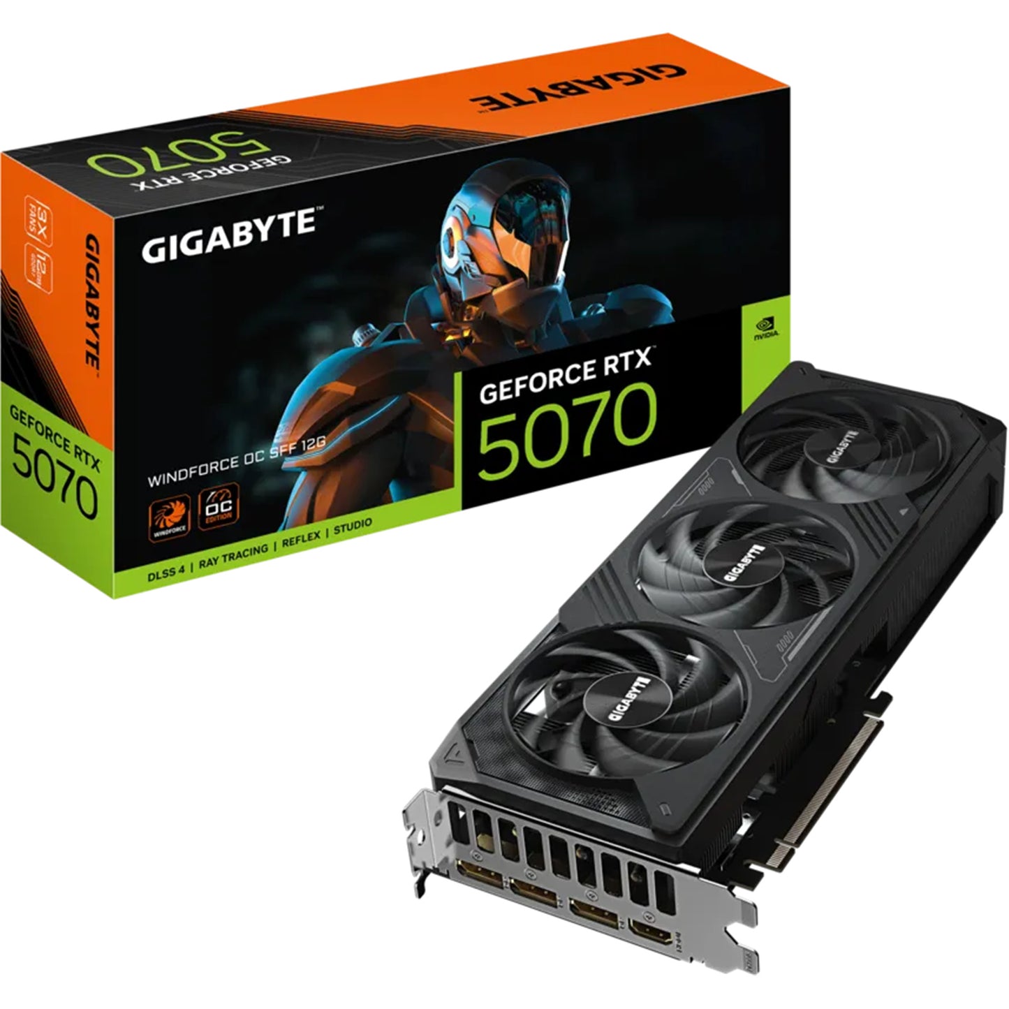 Gigabyte NVIDIA GeForce RTX 5070 WINDFORCE OC 12GB GDDR7 Graphics Card