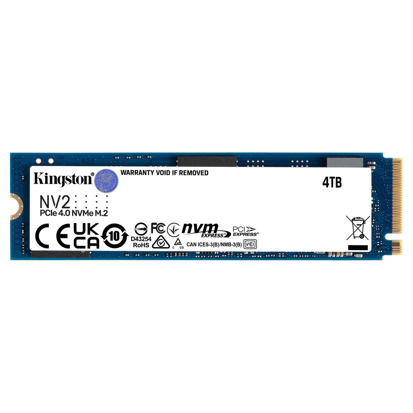 Kingston NV2 4TB PCIe 4.0 M.2 NVMe SSD 3Yr Wty