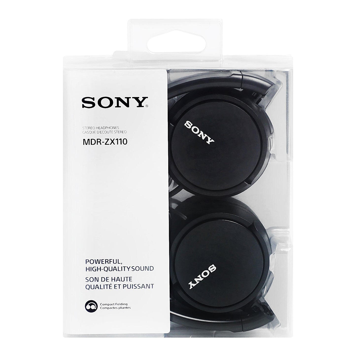 Sony MDR-ZX110B Wired On-Ear Headphones - Black