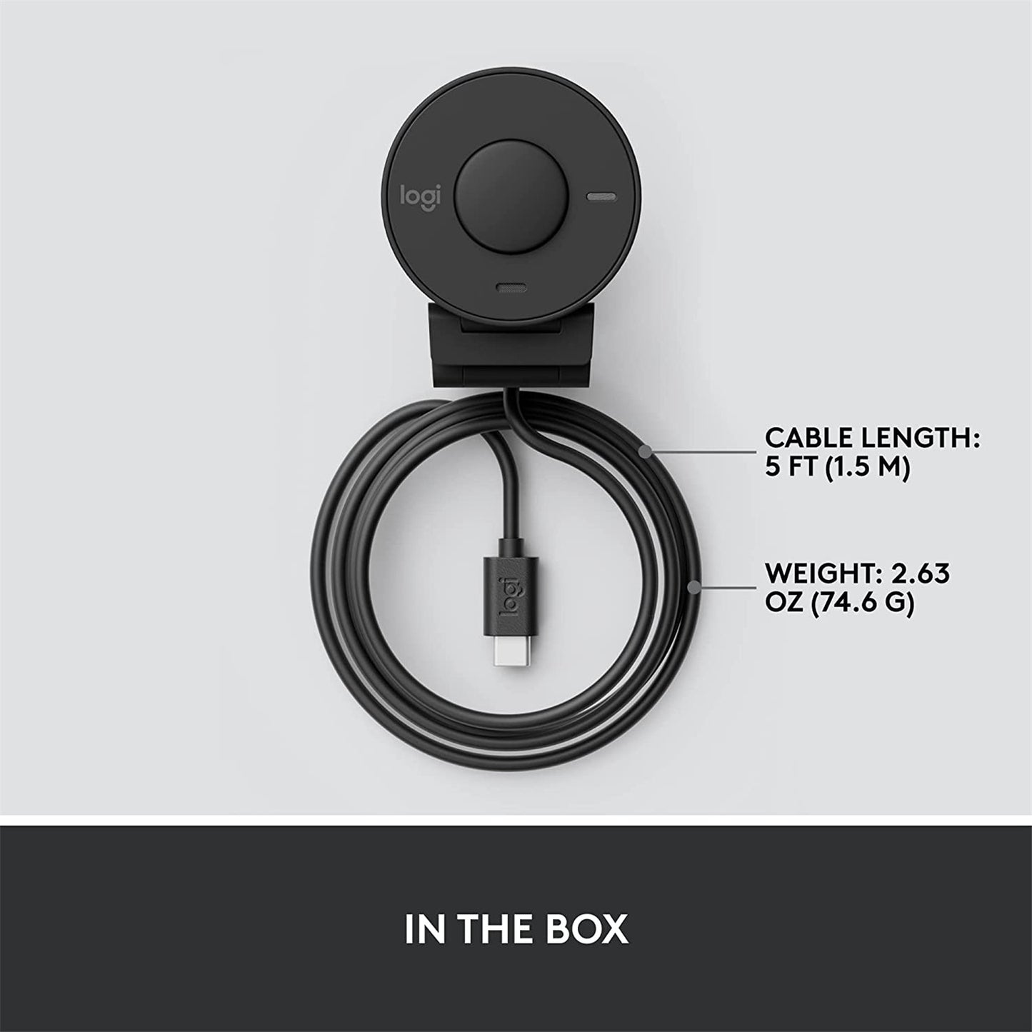 Logitech Brio 300 FHD HDR Webcam - Graphite