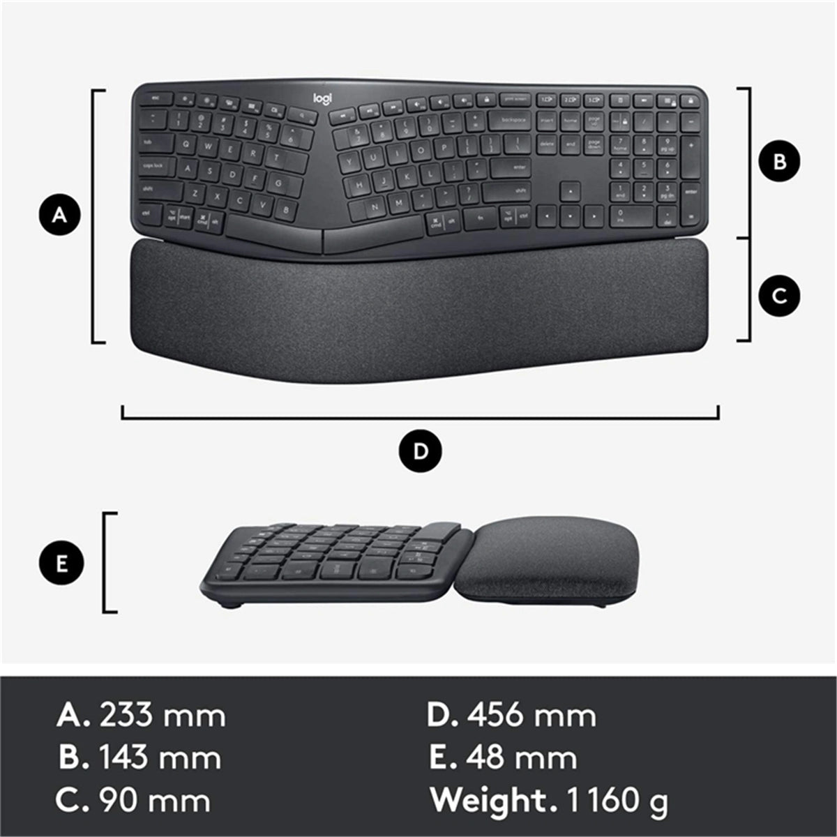 Logitech Ergo K860 Wireless Ergonomic Keyboard