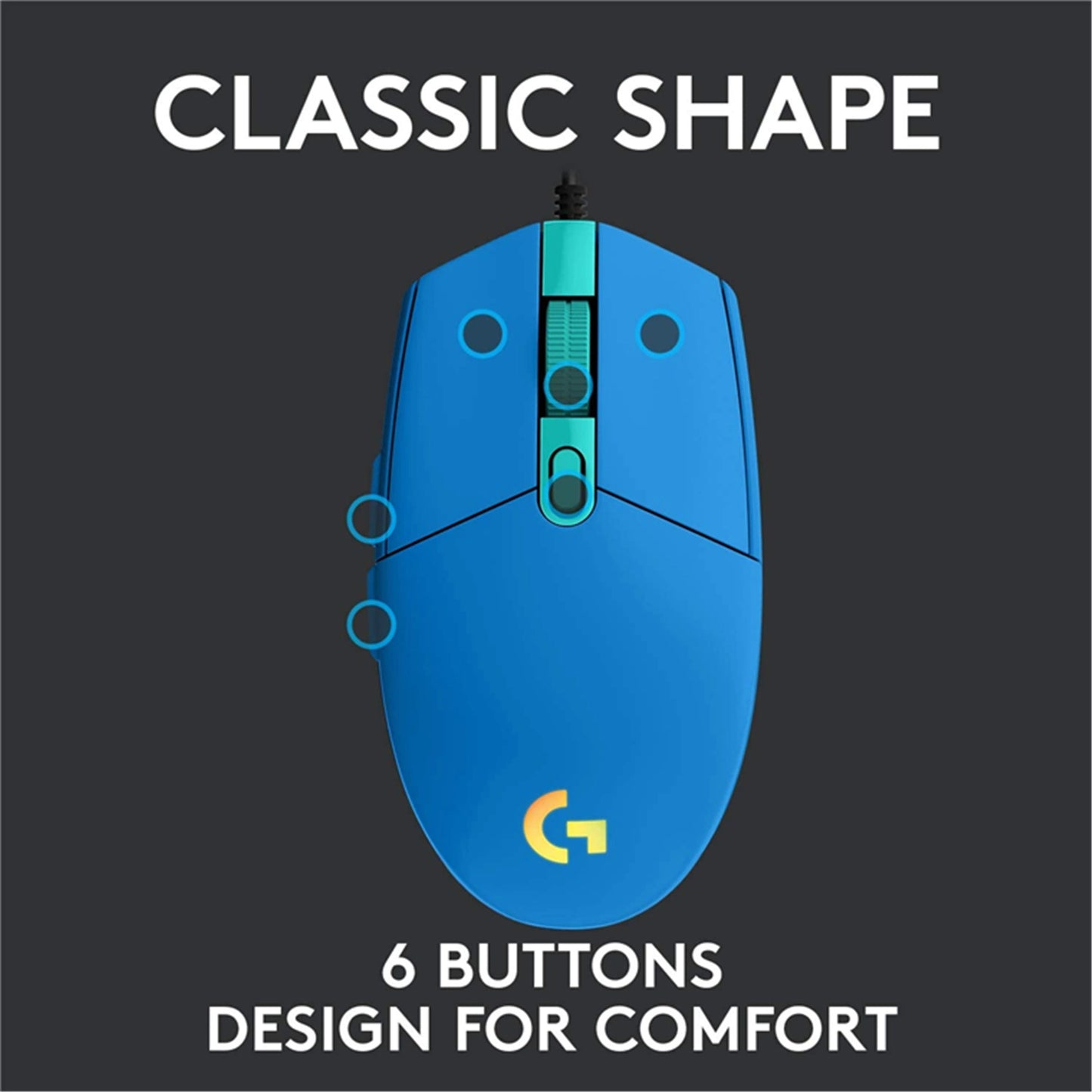 Logitech G203 LIGHTSYNC RGB Gaming Mouse - Blue