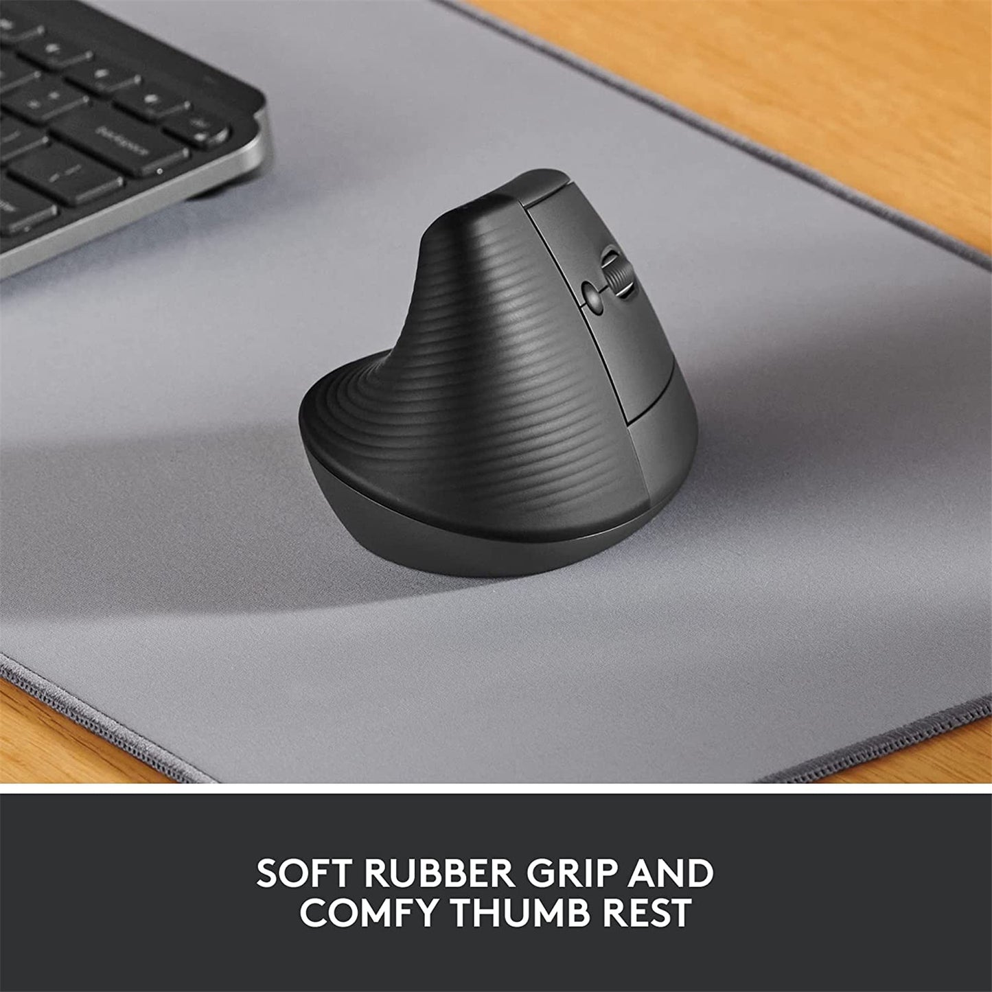 Logitech Lift Vertical Ergonomic Wireless Mouse - Graphite