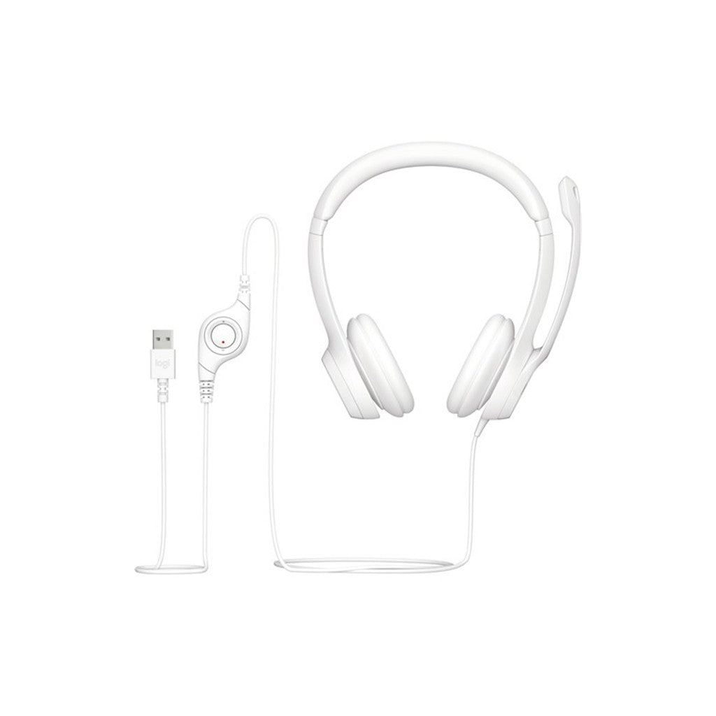 Logitech H390 Headset - Off White