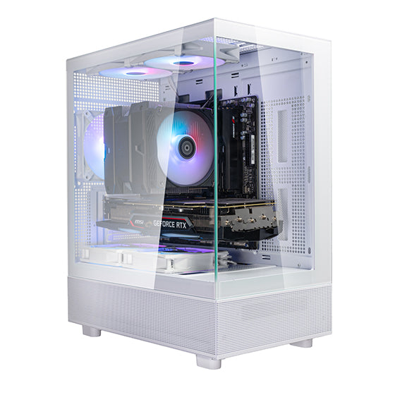 SilverStone Lucid 04 mATX White Mid Tower Case
