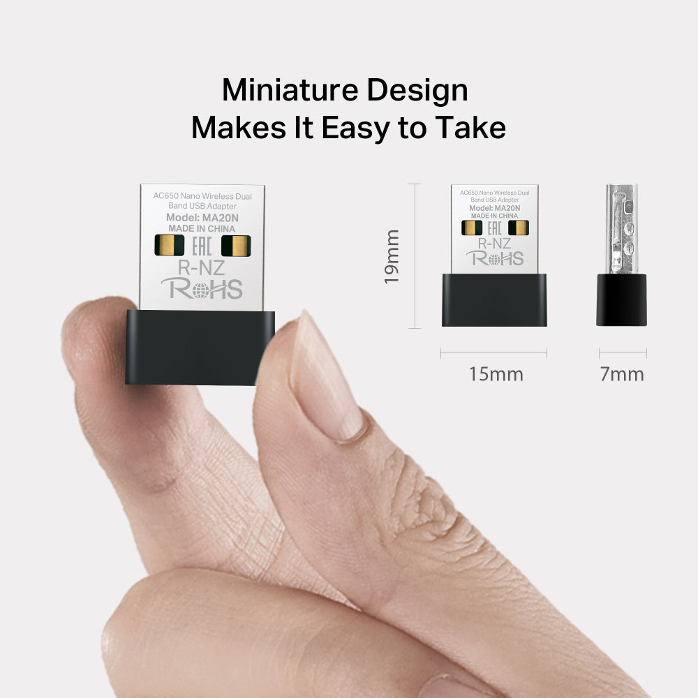Mercusys MA20N AC650 Nano USB Wireless Adapter