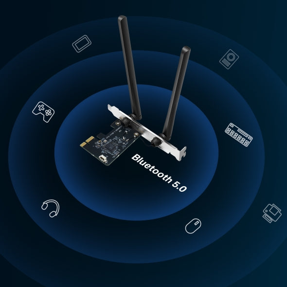 Mercusys AC1200 WIFI + Bluetooth 5.0 PCIe Adapter