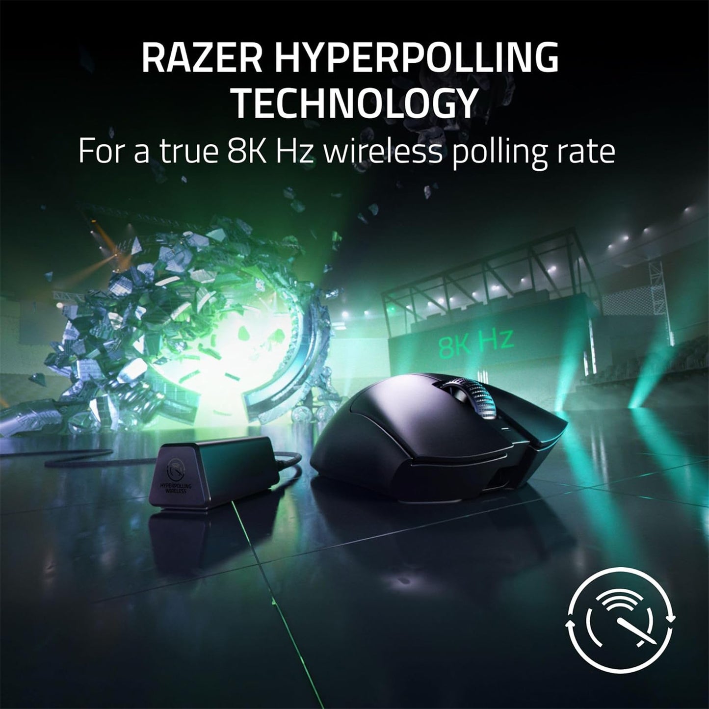 Razer Deathadder v3 Pro Wireless Gaming Mouse + HyperPolling Wireless Dongle