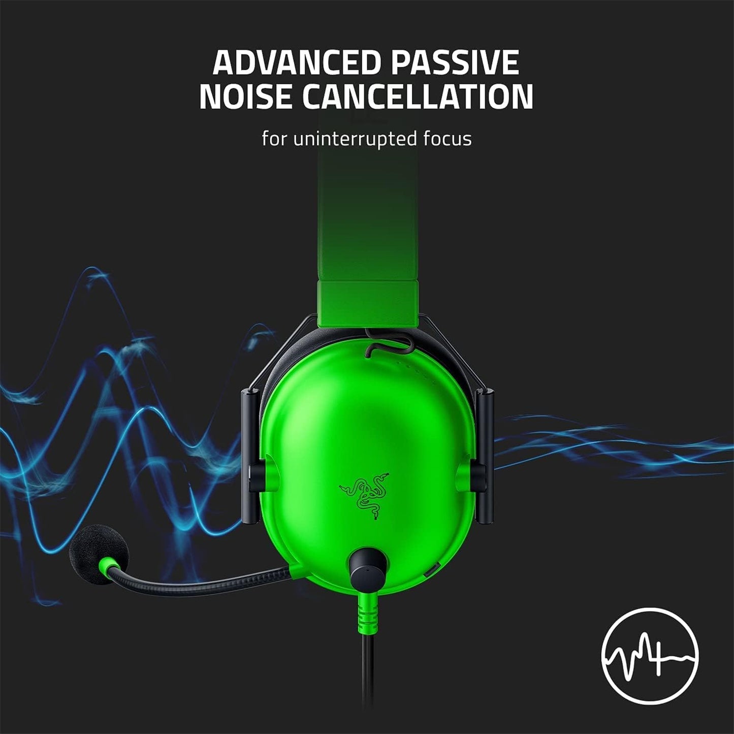 Razer BlackShark V2 X Wired Esports Gaming Headset - Green