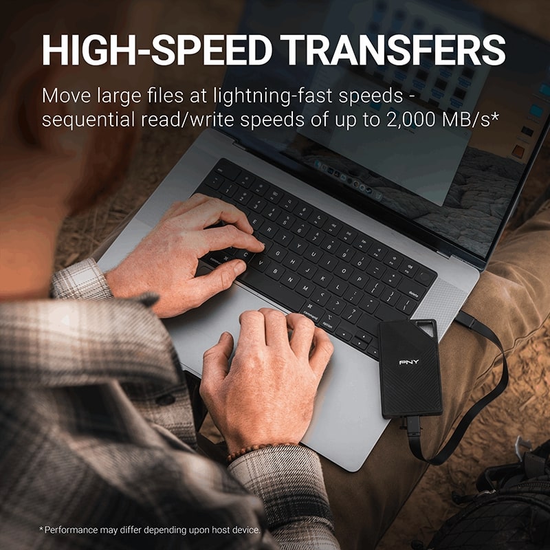 PNY RP60 2TB USB 3.2 Gen 2x2 Type-C Portable External SSD