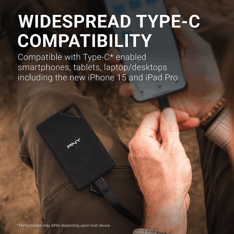 PNY RP60 2TB USB 3.2 Gen 2x2 Type-C Portable External SSD