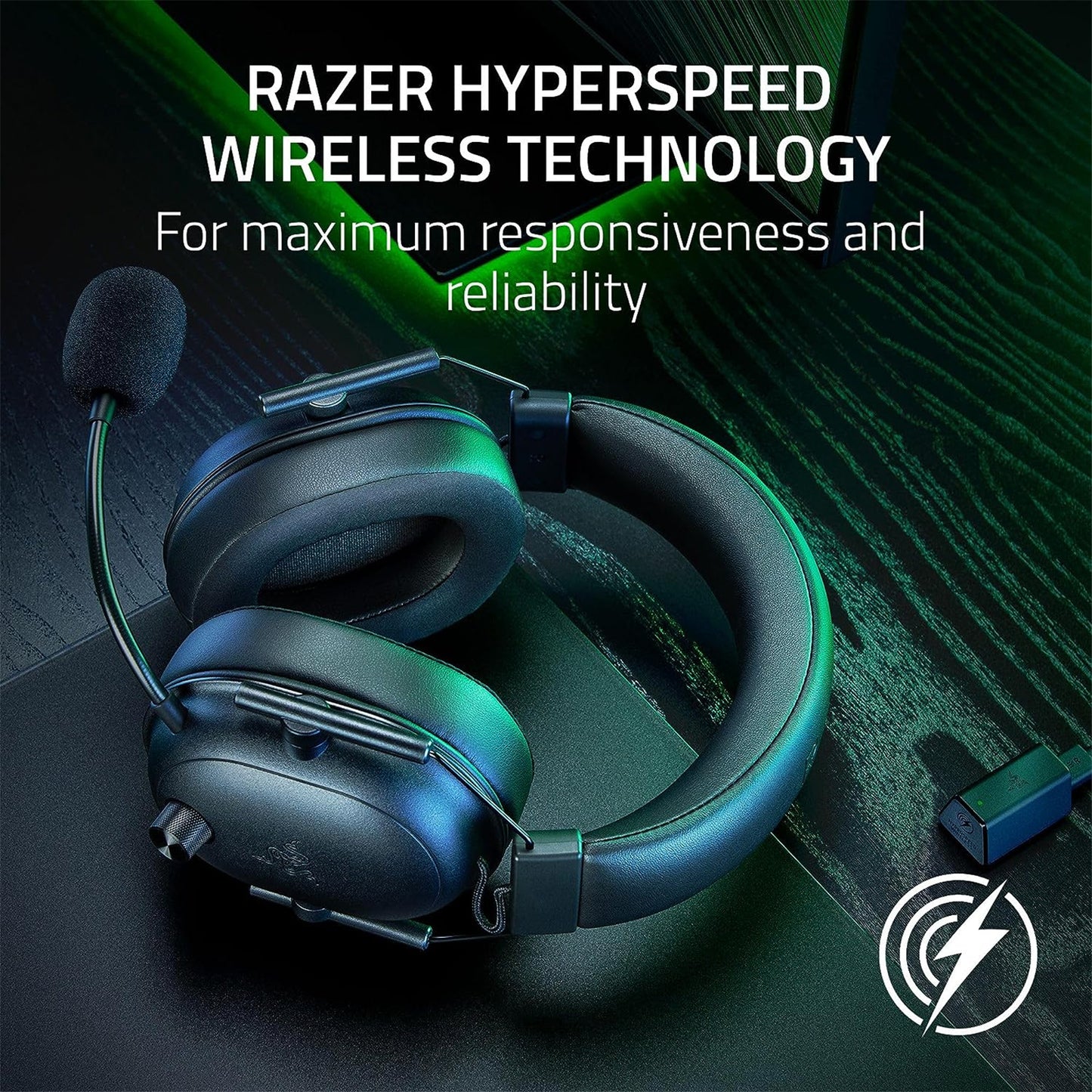 Razer BlackShark V2 HyperSpeed Wireless Gaming Headset - Black