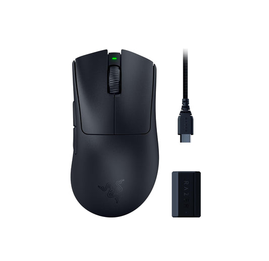 Razer Deathadder v3 Pro Wireless Gaming Mouse + HyperPolling Wireless Dongle