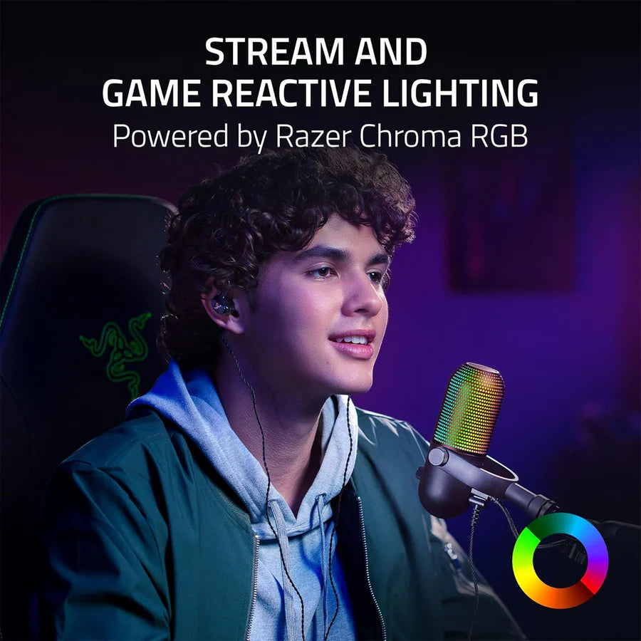 Razer Seiren V3 Chroma USB Condenser Microphone - Quartz