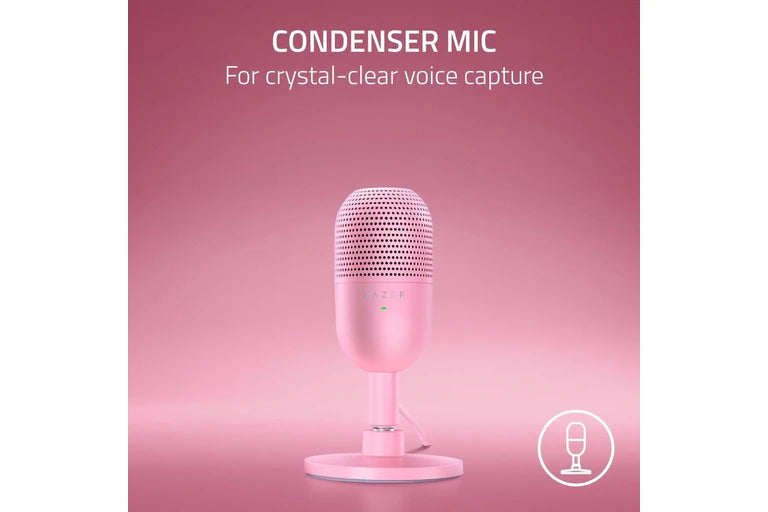 Razer Seiren V3 Mini Ultra-Compact Condenser Microphone - Quartz