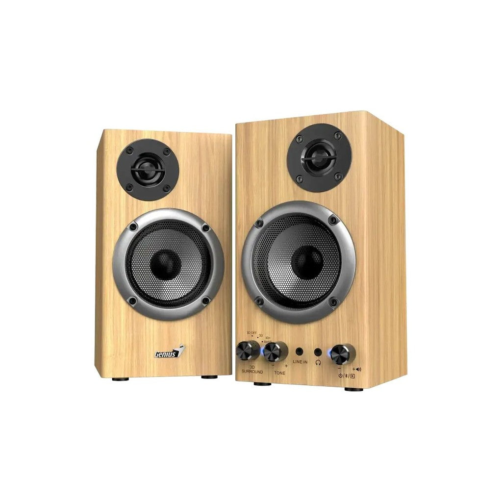 Genius SP-HF520BT Bluetooth 2-Way Wooden Speakers