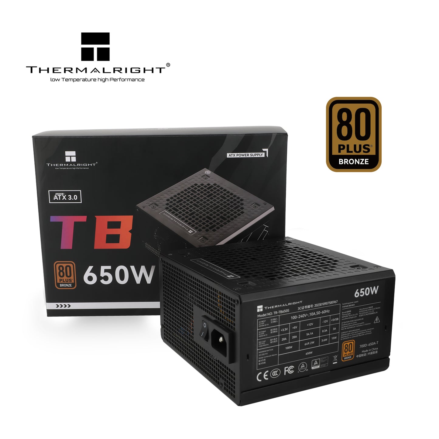 ThermalRight TB-650S 650W 80 Plus Bronze ATX PSU