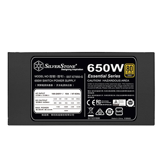 SilverStone ET650-G 650W 80Plus Gold ATX PSU