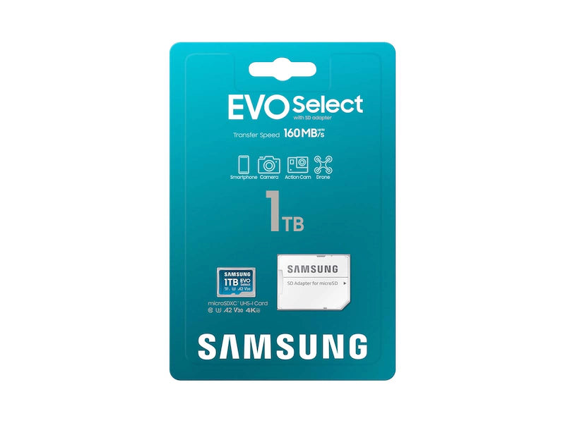 Samsung EVO Select 1TB microSD Card with Adapter