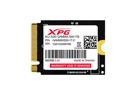 ADATA XPG Gammix S55 1TB 5000MB/s PCIe 4.0 M.2 2230 NVMe SSD 5Yr Wty