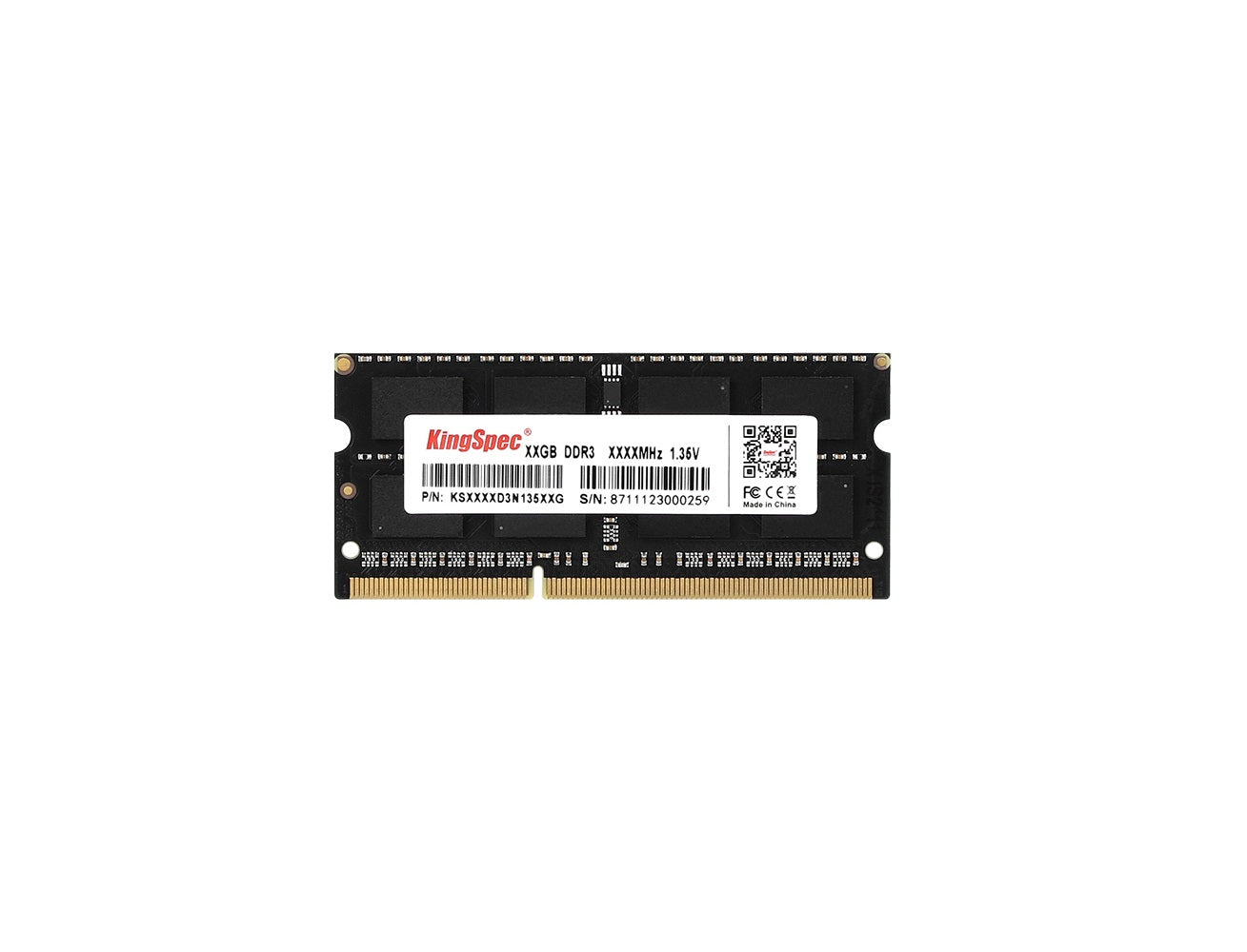 8GB 1600mhz KingSpec DDR3 SODIMM RAM 3Yr Wty