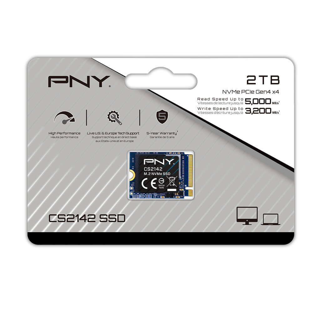 PNY CS2142 2TB 5000MB/s PCIe 4.0 M.2 2230 NVMe SSD 5Yr Wty