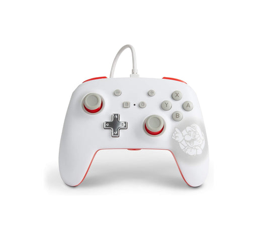 PowerA Enhanced Wired Controller for Nintendo Switch (Mario White)