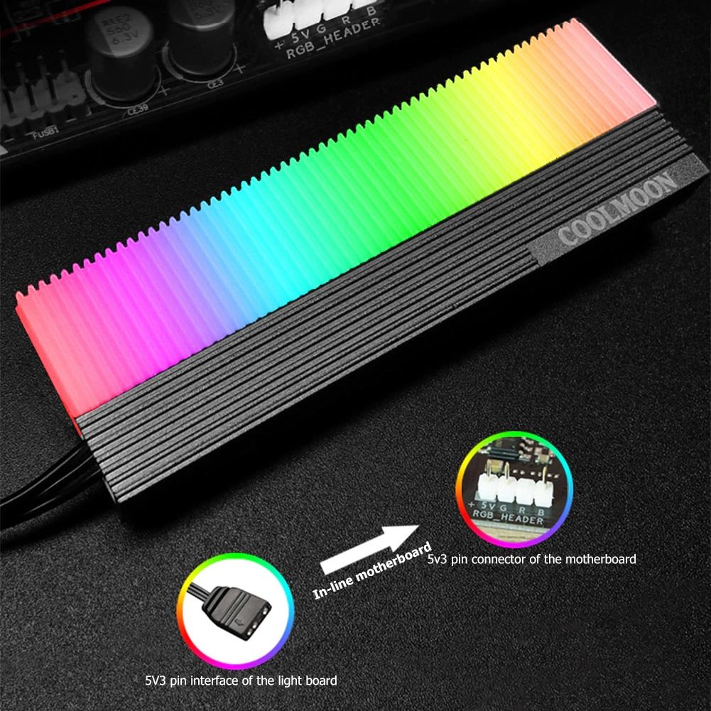 COOLMOON RGB 5V 3PIN M.2 SSD Heatsink