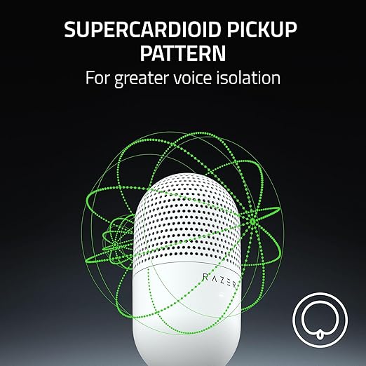 Razer Seiren V3 Mini Ultra-Compact Condenser Microphone - White